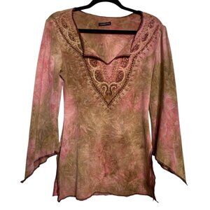 Pink and Brown Whimsical Women's Top